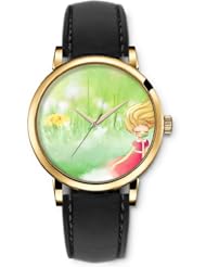 SPRAWL Aanalog Fashion Series Gold Ladies Watches of Genuine Black Leather Strap,Unique Wrist Watch for Women Girls Designed with Girl in field