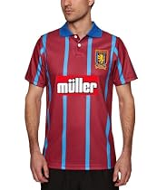 Score Draw Official Retro Aston Villa 1994 Men's Retro Football Shirt
