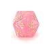 Chessex Holiday Easter 16mm Polyhedral d20 Dice,Pink with gold numbers