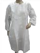 White Kurta Tunic Floral Embroidered Cotton Casual Kurti Dress, Xxl