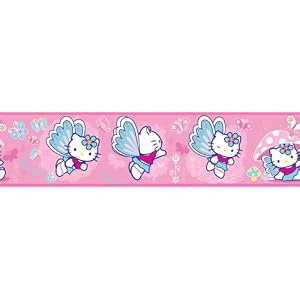 RoomMates RMK1074BCS 5-Yard Hello Kitty Peel and Stick Border