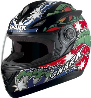 SHARK S500 Air Corser Replica, schw./orange/grün matt, Gr. S