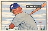 Mickey Mantle 1951 Bowman Rookie Card-New York Yankees