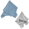 (2 Pack) Ultra Fine Goja Microfiber Cleaning Cloths for LCD screen, Camera Lens, Glasses and other delicate surfaces (1 Sky Blue, 1 Grey / Premium 200mg) Removes fingerprints and oil with just a swipe! Perfect for Tablets (iPad, Xoom, Galaxy Tab, Kindle, Nook), Cell Phone (iPhone, HTC, Droid, Samsung, Android, Blackberry), Laptop and LCD TV screens