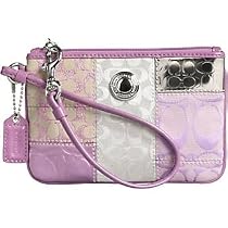 AUTHENTIC COACH SIGNATURE STRIPE PATCHWORK WRISTLET (Pink)
