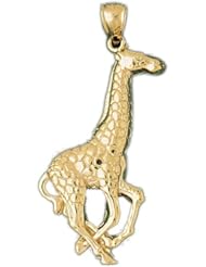 Dazzlers Solid 14k Gold Giraffe Charm Pendant Available in three colors from jewelsberry (weights: 3.9 grams only)