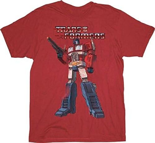 Jem SportswearTransformers Distressed Optimus Prime Washed Red Adult T-Shirt