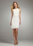 Davids Bridal Short Ruffle Chiffon Dress Style 50060