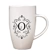 Monogram Elegant Initial 10oz. Ceramic Tapered Coffee Mug - O Monogram Elegant Initial 10oz. Ceramic Tapered Coffee Mug - O