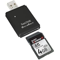 SanDisk 4 GB Extreme III SDHC Card with MicroMate USB 2.0 Reader (SDSDRX3-4096-A21, Retail Package)