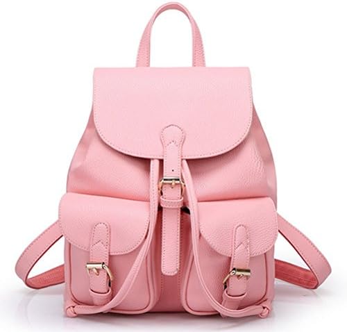 Soft Leather Lovely Grils'Backpack Cute Schoolbag Fashion Daypack(Pink)