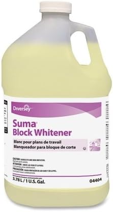 Wholesale CASE of 10 - Diversey Suma Block Whitener-Block Whitener, 1gal., Ph12.65, Chlorine/Yellow