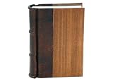 Epica 9x10 inch Handmade Italian Distressed Leather and Bevelled Wood Photo Album / Wedding Album with 30 acid free archival CREAM pages / Leather Bound and Wood Wedding Book / Scrapbook / Scrap album / Legacy Wedding Gift for him or her / Ideal first or third Anniversary gifts / Superb unique corporate trendy gift / Brag book