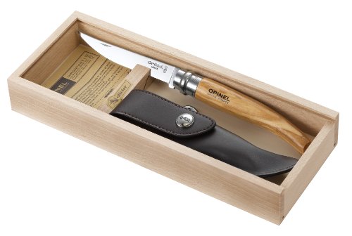 Opinel 1090 Plumier avec un Couteau Effilé N°10 Olivier + Gaine