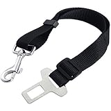 Pet Seat Belt (Dog, Cat), Adjustable Safety Harness for Car Vehicle, Made of Nylon, BLACK