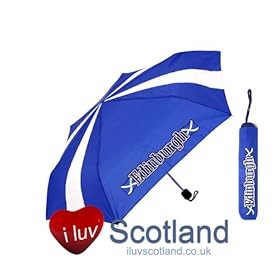  Small Umbrella Edinburgh Saltire Blue
