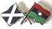 SCOTLAND & MALAWI DOUBLE FLAG ENAMEL LAPEL PIN BADGE