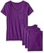 Hanes Women's Short Sleeve Jersey V-Neck Pocket Tee (Pack of 4)