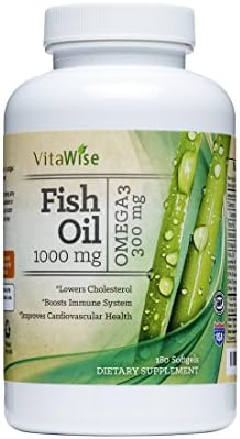 Omega 3 Fish Oil Pills (180count)- Triple Strength Fish Oil Supplement- 1,000mg Fish Oil 300mg Omega 3 Fatty Acids (Epa & Dha) Per Softgel-burpless Capsules with Enteric Coating and Pharmaceutical Grade Essential Fatty Acids