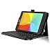 Infiland Bluetooth Keyboard Smart Case Cover For 7inch LG G PAD 7.0 V400 / LTE V410 / VK410 / UK410 Tablet - Folio Slim Fit PU Leather Case with Wireless Removable Bluetooth Keyboard (For LG G PAD 7.0 V400 & LTE V410 Tablet, Black)