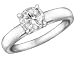 Solitaire Engagement Ring: 14K White Gold 7/10 Carat (ctw) Diamond
