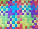 Placemat - Woven Plastic - Rainbow Colors