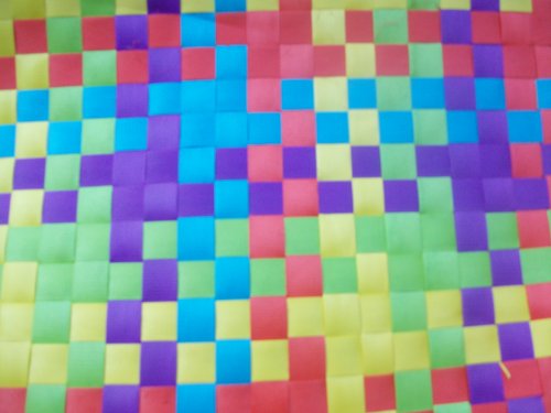 Childrens Toyshop  Kitchen & Housewares : Placemat - Woven Plastic - Rainbow Colors