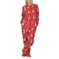 Nick & Nora&reg; Women's Footie PJ - Reindogs Red