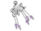 Zandra Rhodes 925 Silver Manhattan Lady Amethyst Brooch