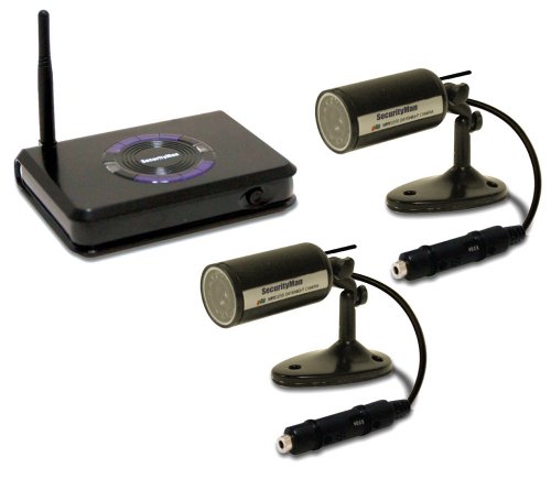 SecurityMan 2.4GHz Wireless Outdoor/Indoor Bullet Color Camera Kit with Night Vision Audio (NITECAM2)