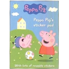 Peppa Pig A4 sticker pad with lots of reuseable stickers