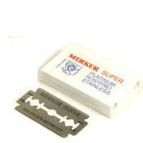 Merkur Stainless Platinum Safety Razor Blades 10 Pack