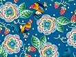 By The Yard Blue Country Rooster Quilt Cotton Fabric