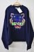 Kenzo Tiger Embroidered Cotton Sweatshirt - Navy / Grey