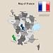 France Powerpoint Map - Editable France Powerpoint Template