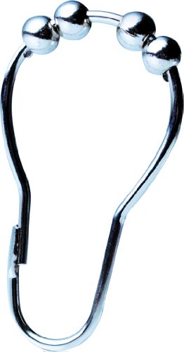 Ridder 495500-350 Duschvorhang Aufh&auml;ngeringe mit Gleitsystem aus Metall, 12 St&uuml;ck