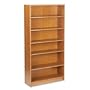 HON 1870 Series Bookcase, 6 Shelves, 36 W by 11-1/2 D by 72-5/8 H, Medium Oak