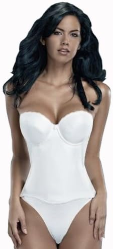 Flattering Me Longline Bridal Bra Bustier 728 - 32DD - White