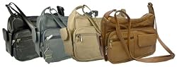 Genuine Leather Handbag Purse with Cell Phone Holder & Many Pockets Choice of Colors