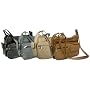 Genuine Leather Handbag with Cell Phone Holder & Many Pockets Choice of Colors
