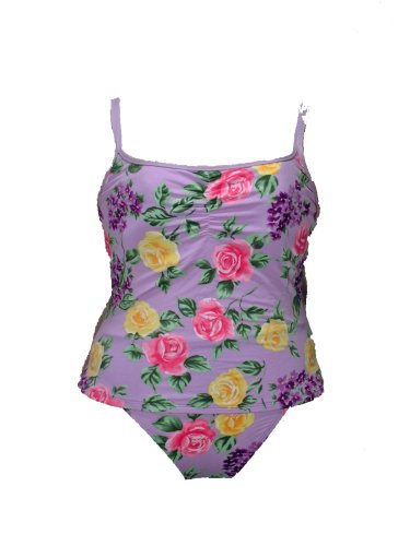 Anne Cole Orchid Tankini w/Roses 16