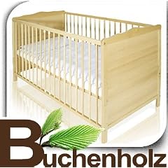 2 in 1 Babybett / Kinderbett / Gitterbett in MASSIV BUCHE ! Umbaubar zum Juniorbett ! 140x70 ! Super Buchebett
