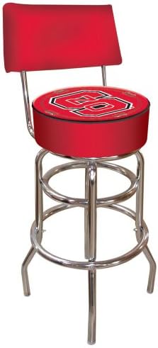 NCAA North Carolina State University Padded Swivel Bar Stool with Back