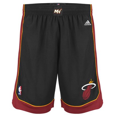 Miami Heat Adult Swingman Shorts by Adidas - Black
