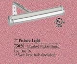 Door Chimes & Bells: 7in. Slimline Brass Nickel Picture Light