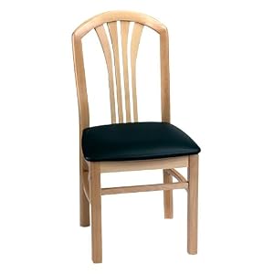 Fan Back Natural Solid Wood Kitchen - Dining Chairs (Set of 2) by 
