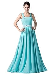 Sleeveless Full Length Pleated Beaded Chiffon Evening Dress/Prom Dress/Wedding Dress 