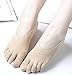 Dikoaina Women's Five-Toe Low-Cut Silk Stockings Ankle No Show Socks,OS