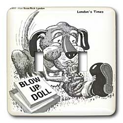 Londons Times Funny Dogs Cartoons - Canine Adult Toys - Light Switch Covers - double toggle switch