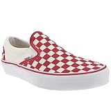 Vans Classic Slip On - 7.5 Uk - White & Red - Fabric